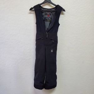 EUC. Spyder Kids Size 6 Black Snow Overalls Pants Small to Tall Boys Girls